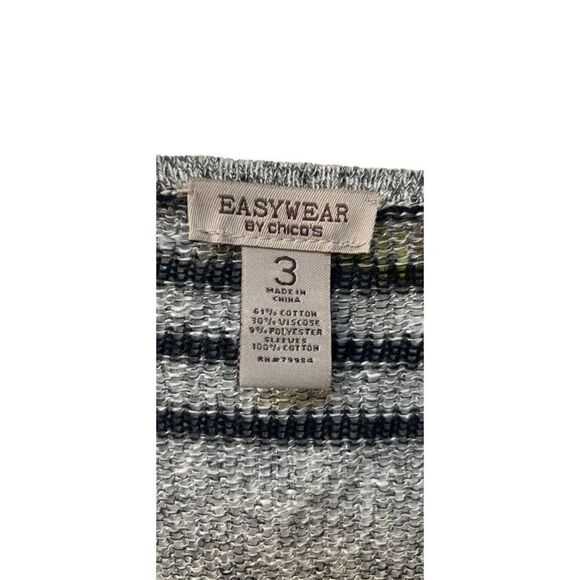 Chico’s easy wear long sleeve cardigan cotton blend size 3 = large - Picture 8 of 10